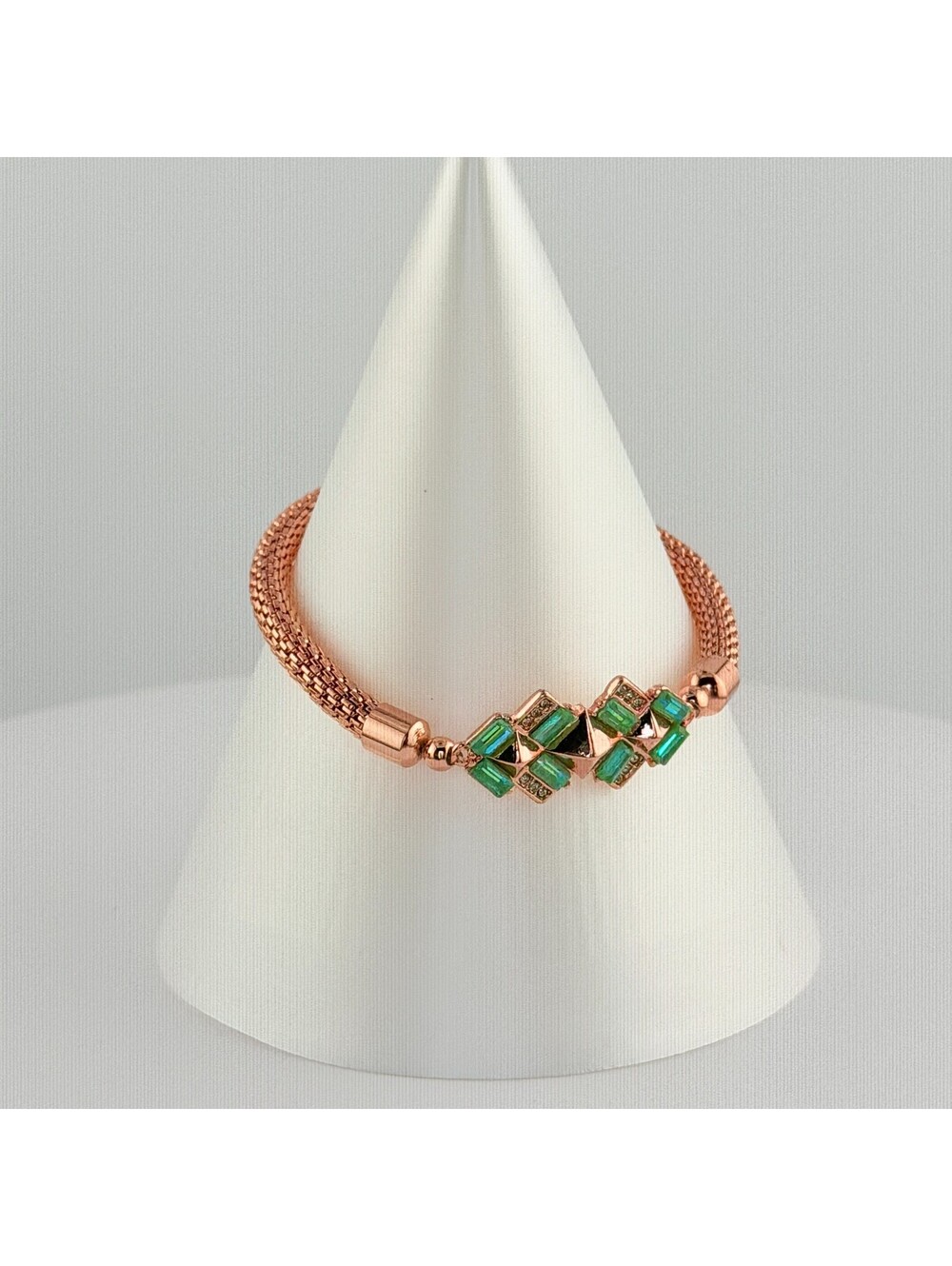 Bomb Party Single Stack Stretchy Bracelet - on Rose Gold #14